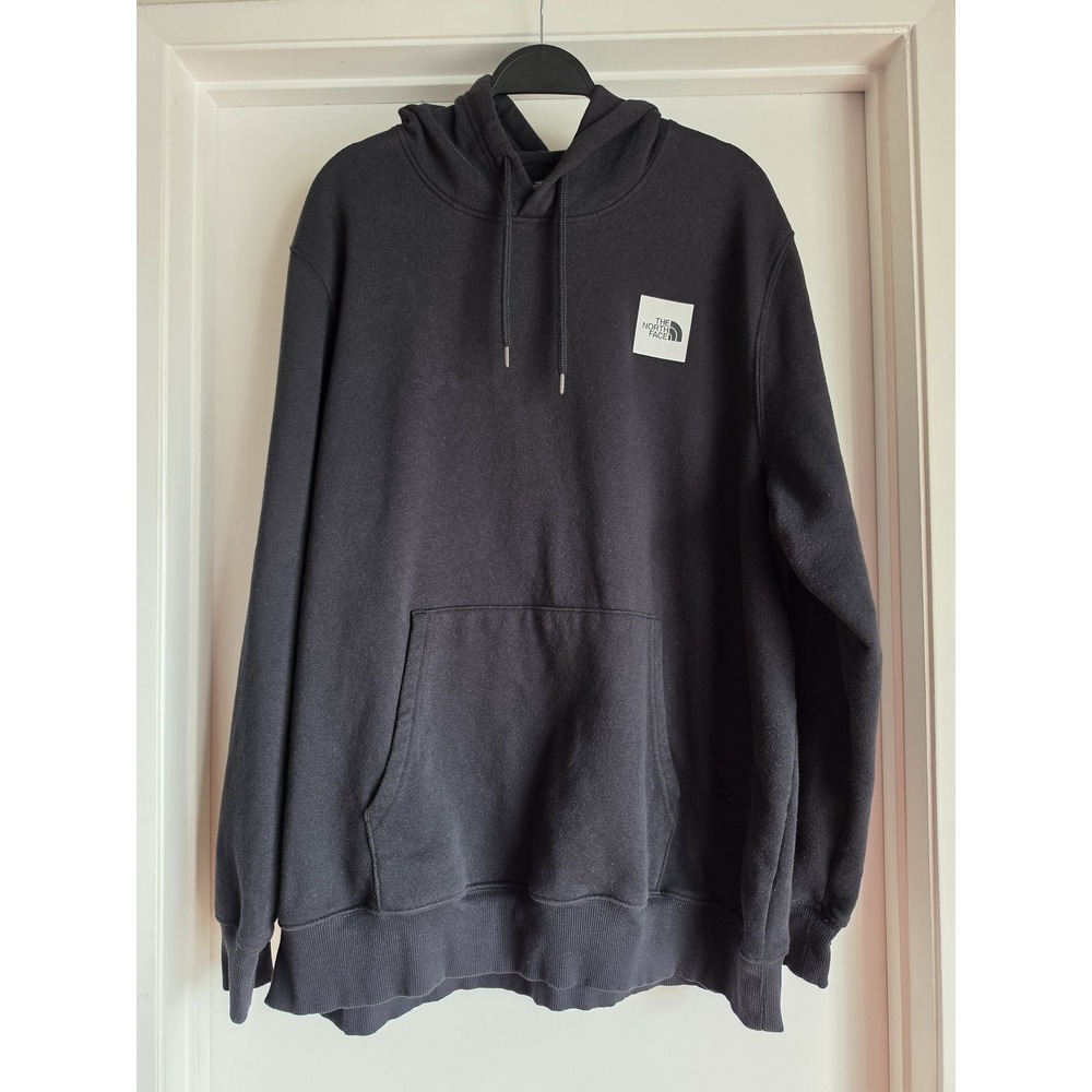 The North Face Hoodie XXL Black Solid Pullover Sweatshirt Cotton Casual Mens